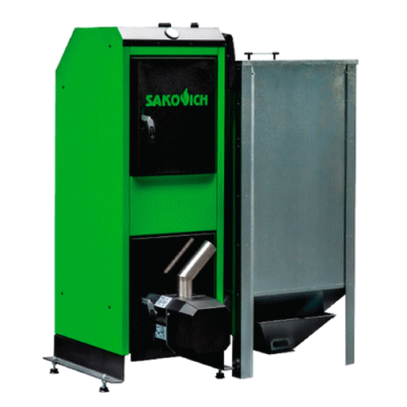 Пеллетный котел Sakovich PELLET UNIVERSAL 16 кВт (с бункером и горелкой)